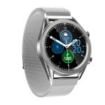 NJYUAN M98 Color Screen Bluetooth LE 5.0 Smartwath Silver steel strap