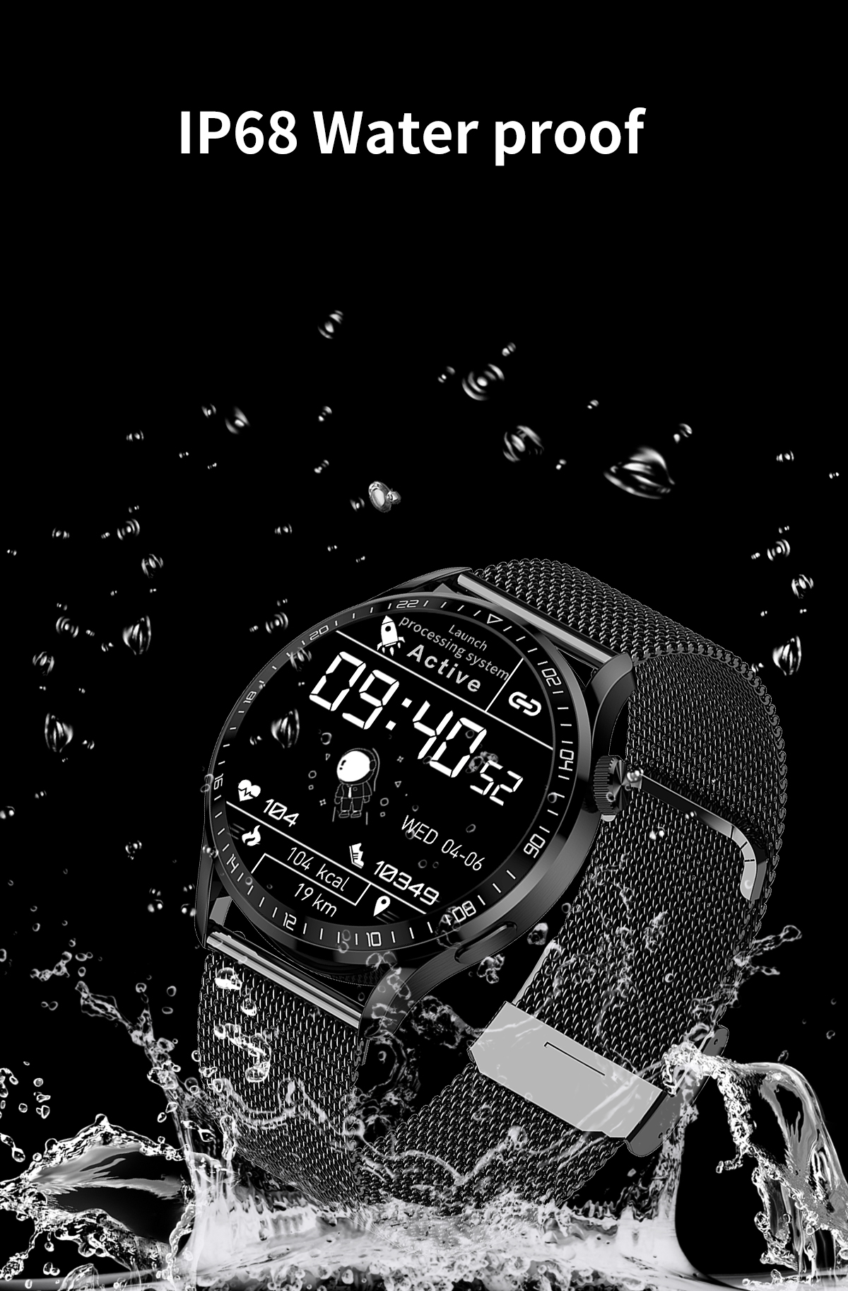 NJYUAN H06 Pro Bluetooth 5.1 IP68 Smartwatch