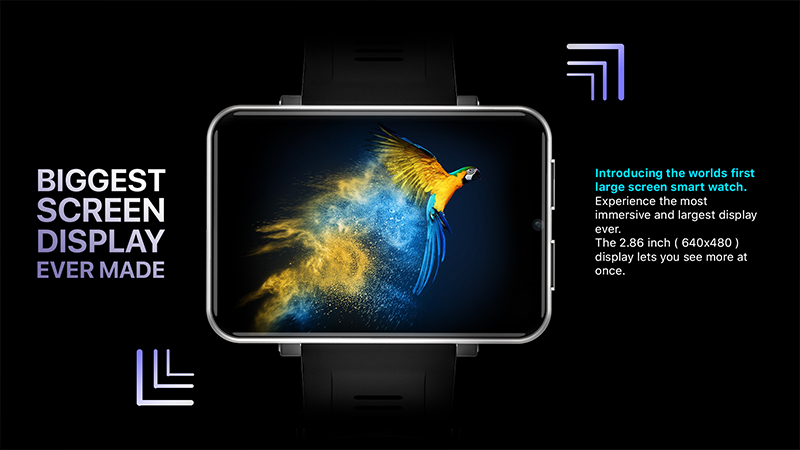 LEMFO LEM T 4G 2.86 Inch screen android 7.1 3GB 32GB 5MP Camera 2700mAh battery smartwatch