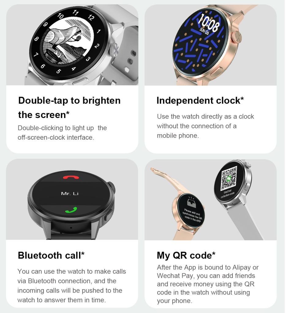 DTNO.I DT4 Dual Bluetooth 5.0 Alipay Smart Watch
