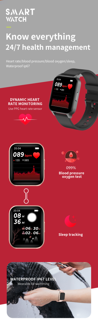 NJYUAN X5 BLE 5.0 PPG heart rate Smartwatch