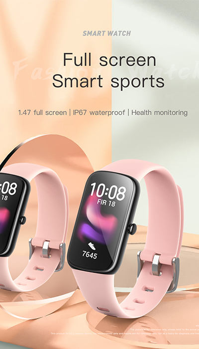 Full screen smart sports, 1.47 inch full screen, IP67 waterproof, health monitoring