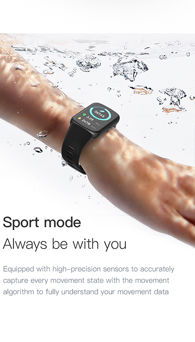 Sport mode, always be with you. Equipped with high precision sensors to accurately capture every movement state with the movement algorithm to fully understand your movement data.