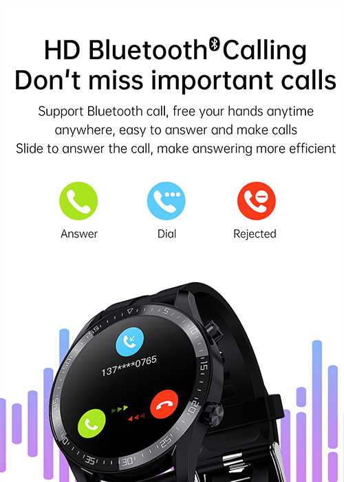 HD Bluetooth calling NJYUAN L13 IP68 waterproof 1.3 inch 240*240 color screen 290mAh battery smart watch