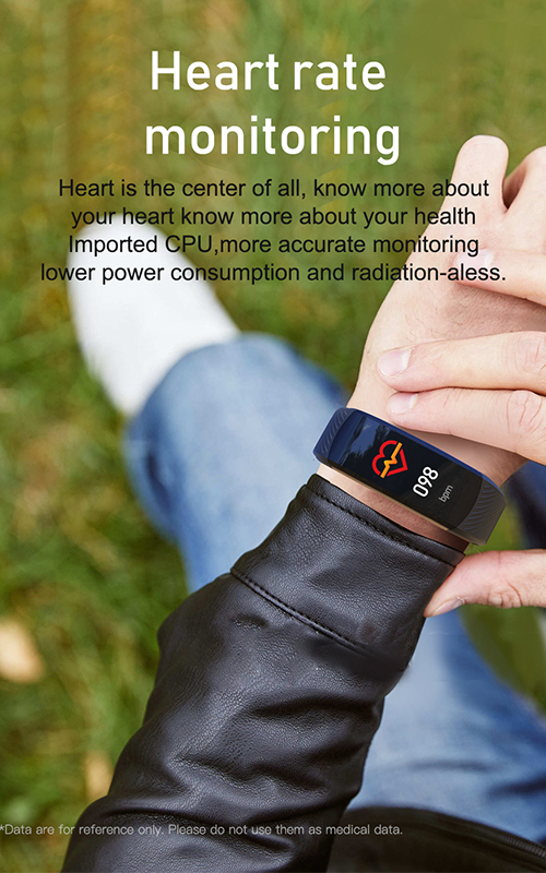 NJYUAN C6 smart bracelets IP67 waterproof 90mAh big battery monitoring sleep fitness band