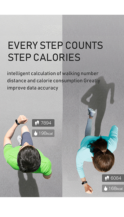 Every step counts step calories. intelligent calculation of walking number distance and calorie consumption greatly improve data accuracy.