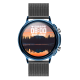 NJYUAN CF81 1.32 inch bluetooth 5.0 IP67 waterproof magnetic charging smart watch blue steel strap