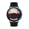 NJYUAN CF81 1.32 inch bluetooth 5.0 IP67 waterproof magnetic charging smart watch blue silicone strap