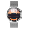 NJYUAN CF81 1.32 inch bluetooth 5.0 IP67 waterproof magnetic charging smart watch silver steel strap