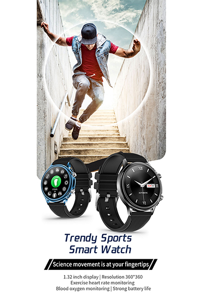 NJYUAN CF81 Trendy sports smart watch. science movement is at your fingertips