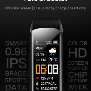Exercise heart rate bracelet. HD color screen, USB directly charge, heart rate