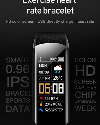 Exercise heart rate bracelet. HD color screen, USB directly charge, heart rate