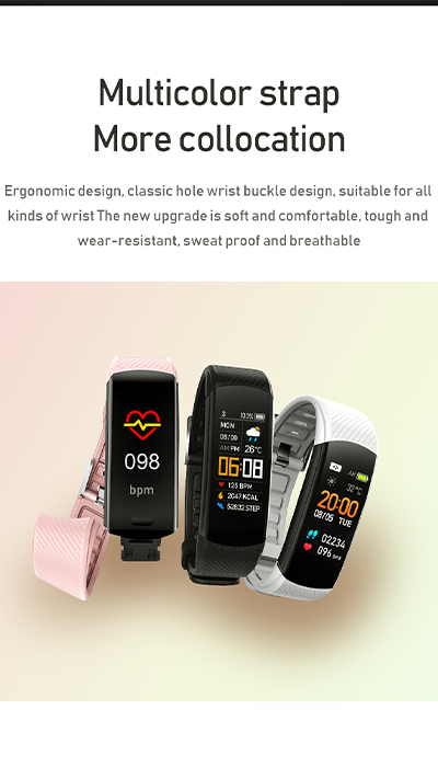 Multicolor strap more collocation. Ergonomic design, classic hole wrist buckle design, suitable for all kinds of wrist the new upgrade is soft and comfortable, tough and wear resistan, sweat proof and breathable