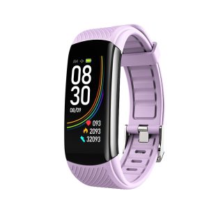 NJYUAN C6T usb charging health data monitoring heart rate IP67 waterproof smart bracelets - Purple