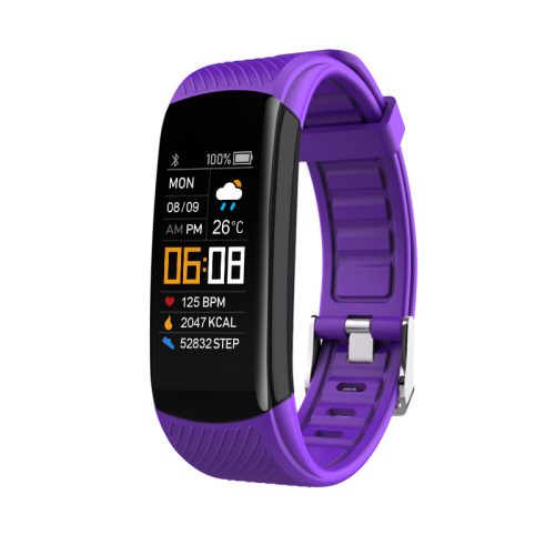 NJYUAN C5S heart rate blood oxygen and blood pressure sport smart bracelets - Deep Purple