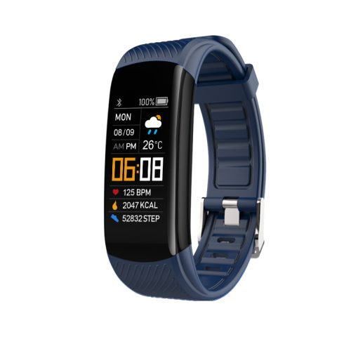 NJYUAN C5S heart rate blood oxygen and blood pressure sport smart bracelets - Deep Blue