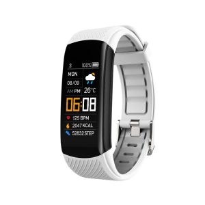 NJYUAN C5S heart rate blood oxygen and blood pressure sport smart bracelets - white