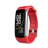 NJYUAN C6T usb charging health data monitoring heart rate IP67 waterproof smart bracelets - Red