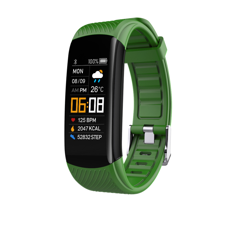 NJYUAN C5S heart rate blood oxygen and blood pressure sport smart bracelets - Green