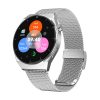 Huadai HD3 Pro 1.32 inch 360*360 Bluetooth 5.1 Wireless charging IP68 waterproof Sports Smart bracelet silver steel strap