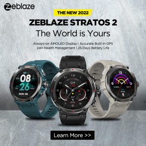 Zeblaze Beyond GPS Smartwatch AMOLED Screen 40 Days Battery Life IP68 Waterproof - Pink