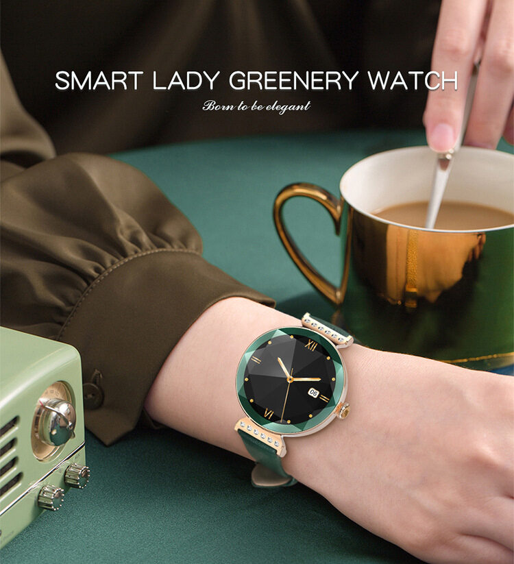 Microwear 520 Diamond Face Cutting Craft Multifunctional Fashion Smart Watch for women (1)