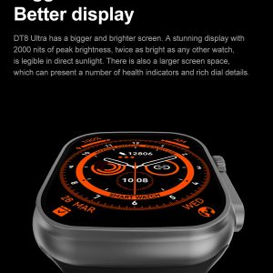 DTNO.1 DT8 Ultra 2.0 inch 49mm screen strap lock 280mAh battery smartwatch