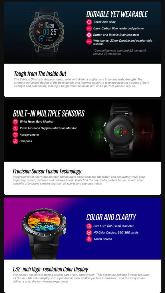 Zeblaze Stratos GPS Smartwatch