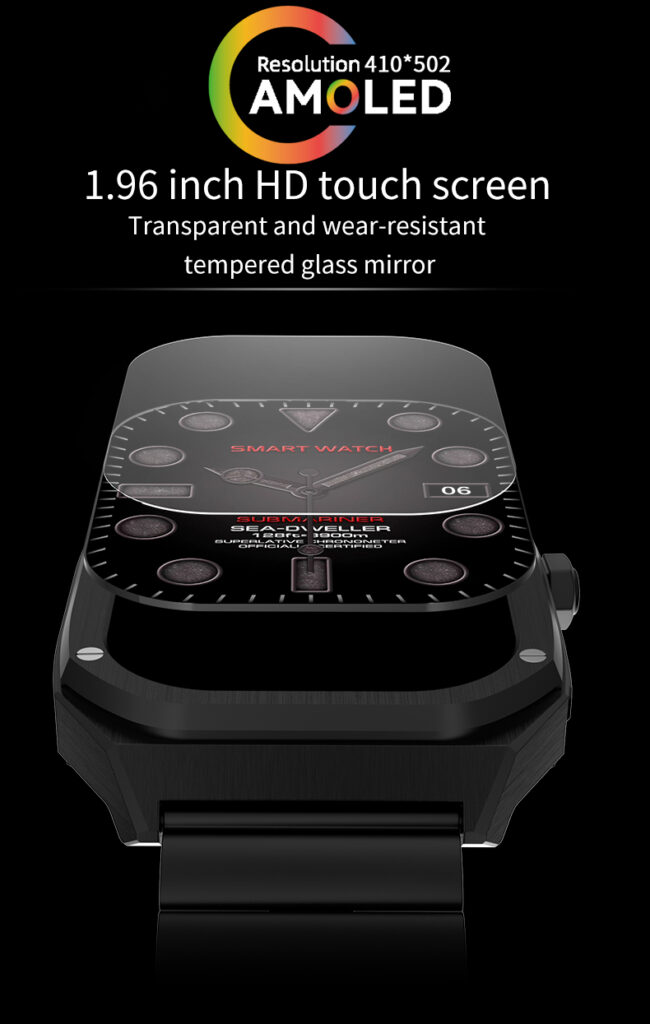 NJYUAN HD40 RTK8763EW-VP chip AMOLED 1.9 inch 410*502 bluetooth 5.2 smartwatch