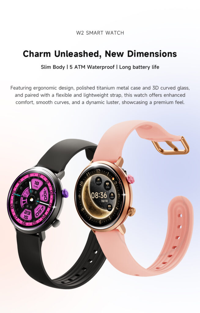 NJYUAN W2 1ATM Waterproof 8763EWE-VP Female Smart Watch