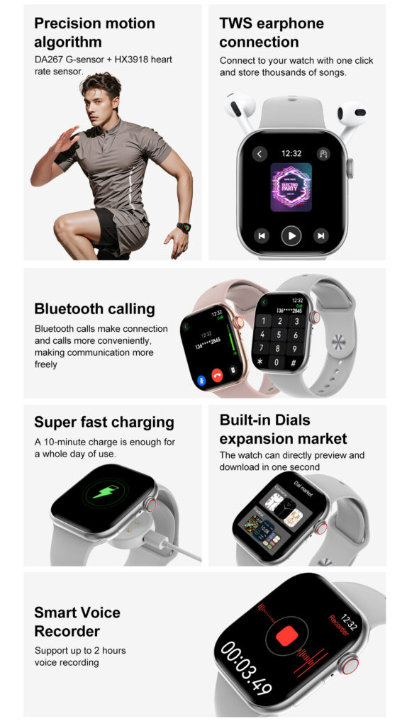 DTNO.1 DT WATCH 10 2.06 inch amoled ATS3085S Chip Bluetooth 5.3 Smart Watch