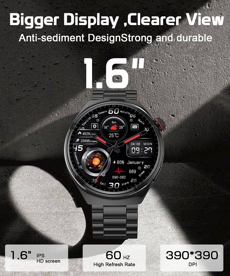 LEMFO (GT4 Pro)LF38 1.6inch big touch screen heart rate Pedometer Smart Watch