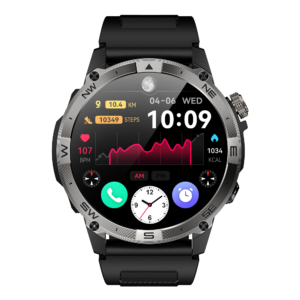 NJYUAN HK08 Build in GPS ATS3085S Chip Fitbeing App 1.43 inch Amoled Screen 530mAh Battery Smart Watch