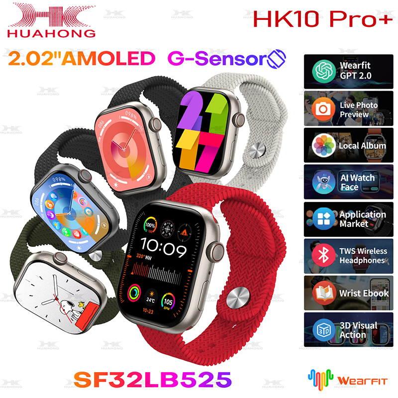 NJYUAN HK19 Plus 2.02 AMOLED Screen SF32LB525 270mah ChatGPT Smart Watch