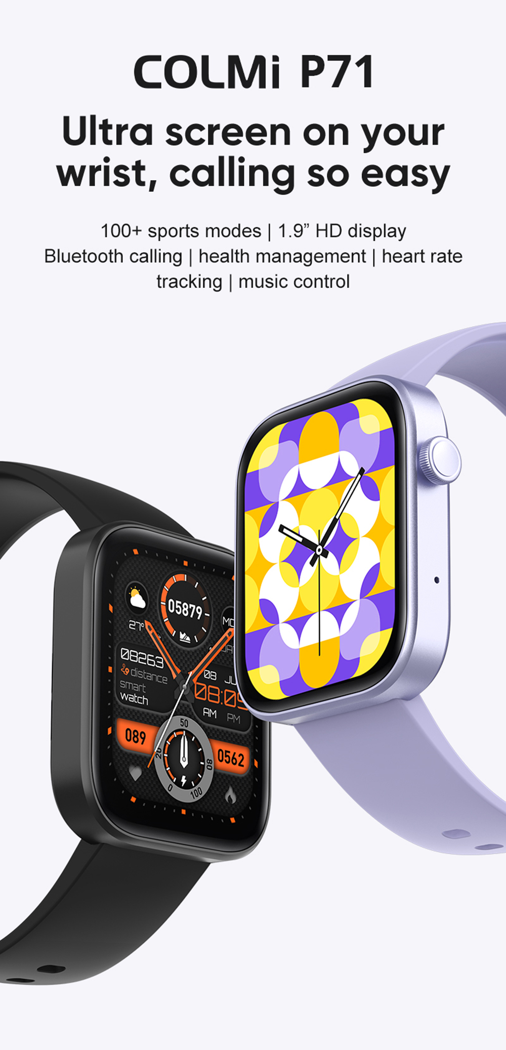 Colmi p71 smart watch
