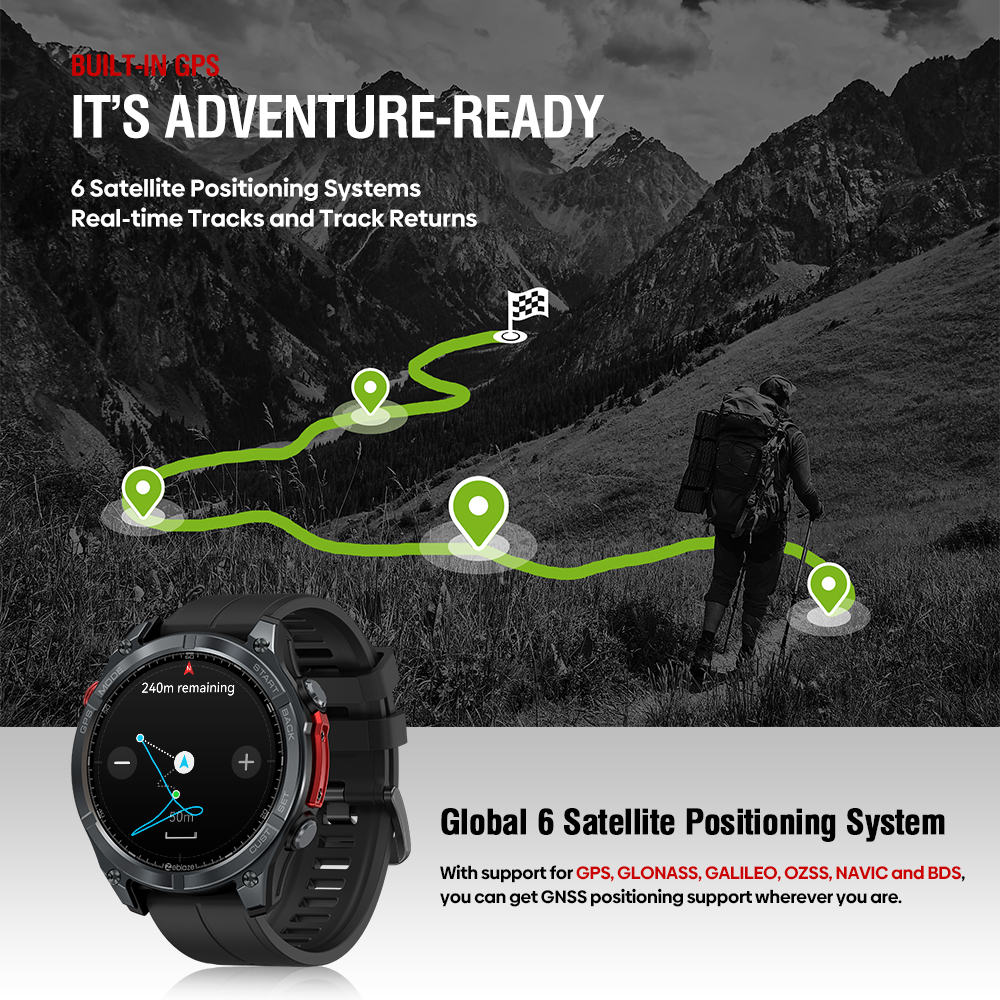 Zeblaze Stratos 4 rugged smart watch