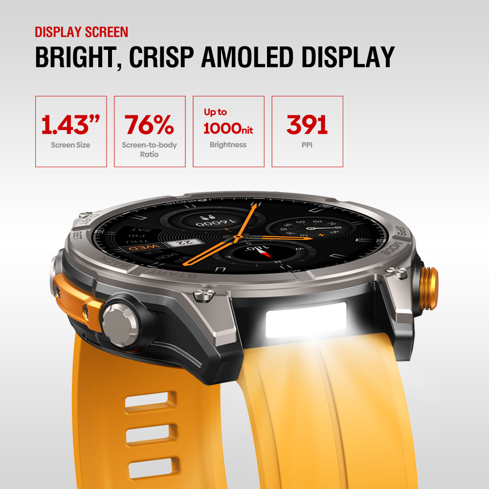Zeblaze Stratos 4 rugged smart watch