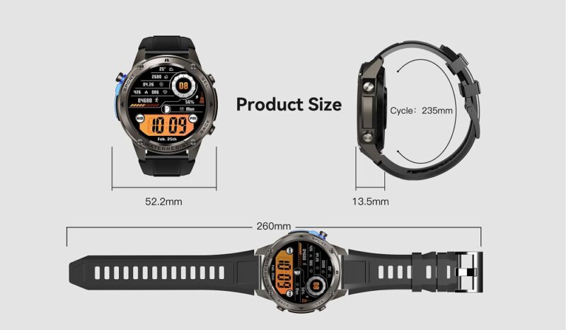 NJYUAN DM56 Rugged Smart Watch