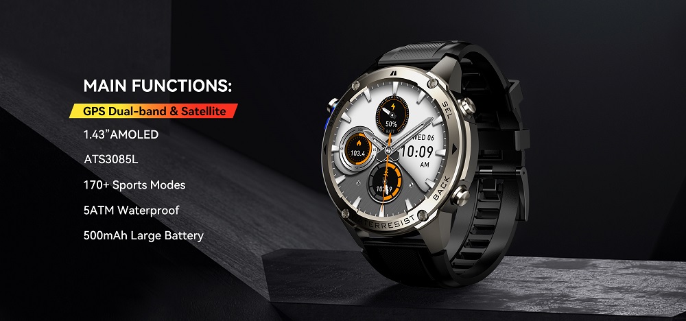 NJYUAN DM56 Rugged Smart Watch