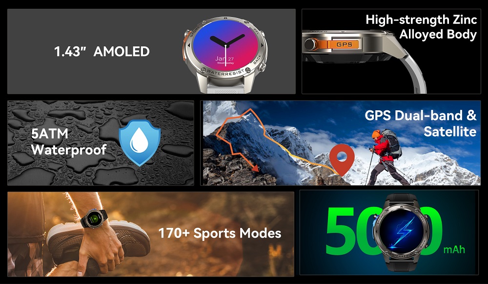 NJYUAN DM56 Rugged Smart Watch