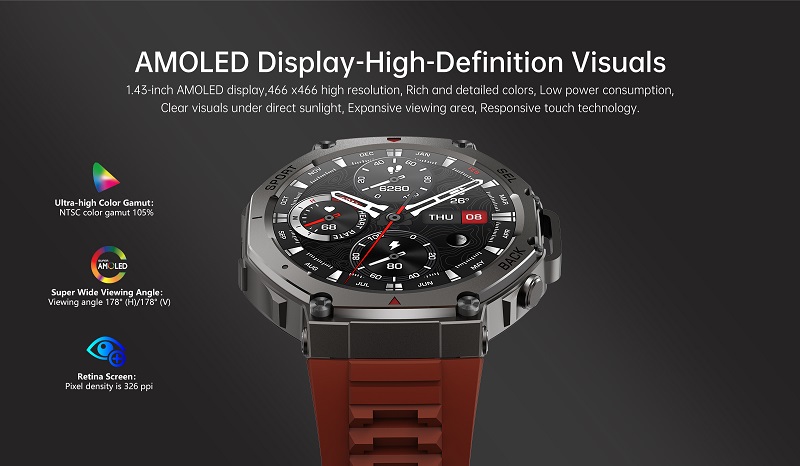 NJYUAN DM58 Rugged Smart Watch