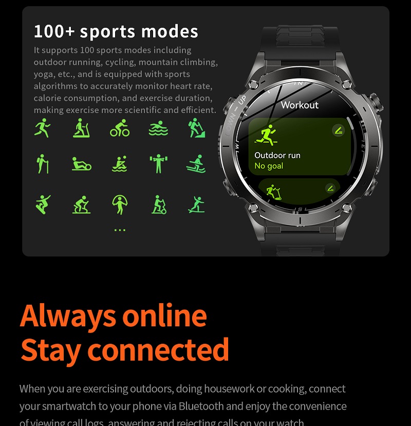 NJYUAN Y101 Rugged Smart Watch