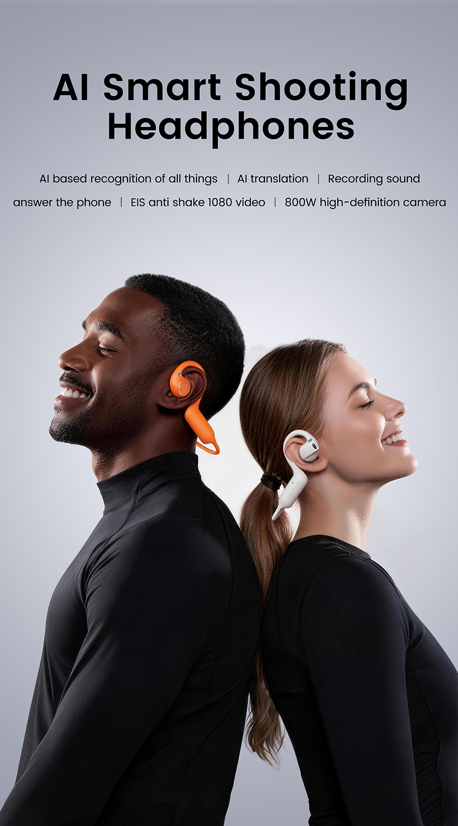 E12 Bone Conduction Camera AI Headset