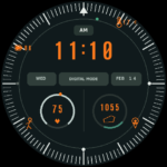 Rugged Tactical Digital Watch Face